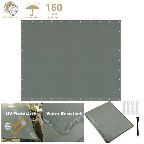 2X33X33X44X5M Sun Shade Sail Waterproof Outdoor Square Rectangle Garden Patio