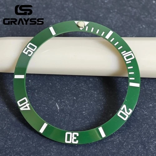 38mm Ceramic Watch Bezel Insert – Alloy Replacement Bezel Ring for 40mm NH35/NH34 GMT Dive Watches