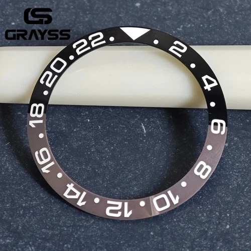 38mm Ceramic Watch Bezel Insert – Alloy Replacement Bezel Ring for 40mm NH35/NH34 GMT Dive Watches