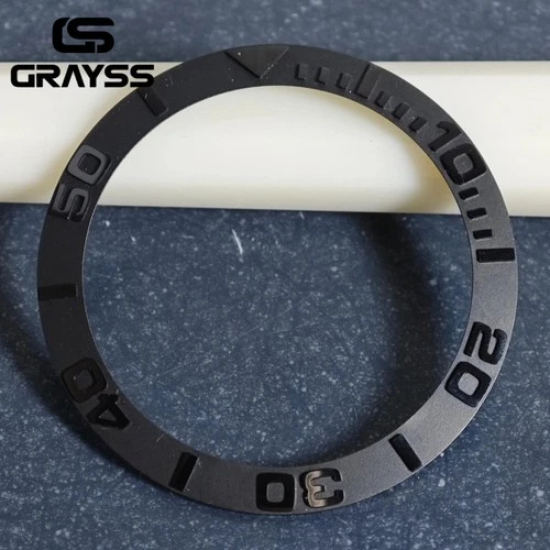 38mm Ceramic Watch Bezel Insert – Alloy Replacement Bezel Ring for 40mm NH35/NH34 GMT Dive Watches