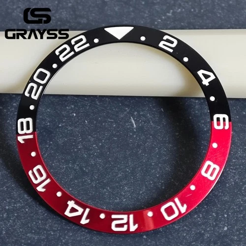 38mm Ceramic Watch Bezel Insert – Alloy Replacement Bezel Ring for 40mm NH35/NH34 GMT Dive Watches