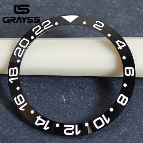 38mm Ceramic Watch Bezel Insert – Alloy Replacement Bezel Ring for 40mm NH35/NH34 GMT Dive Watches