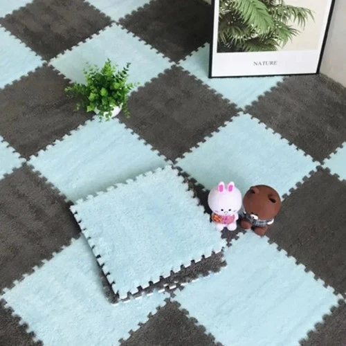 3030Cm Soft Plush Kids Play Mat Interlocking Puzzle Rug Tiles Warm Carpet Fo