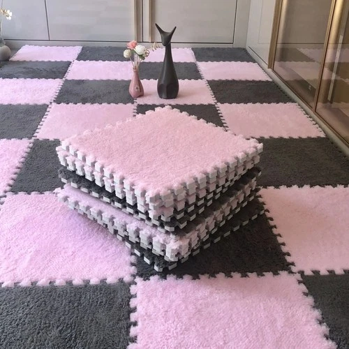 3030Cm Soft Plush Kids Play Mat Interlocking Puzzle Rug Tiles Warm Carpet Fo