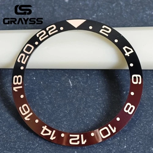 38mm Ceramic Watch Bezel Insert – Alloy Replacement Bezel Ring for 40mm NH35/NH34 GMT Dive Watches