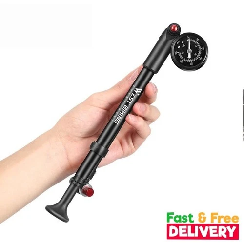 300400Psi High Pressure Bike Front Fork Rear Shock Pump Schrader Valve