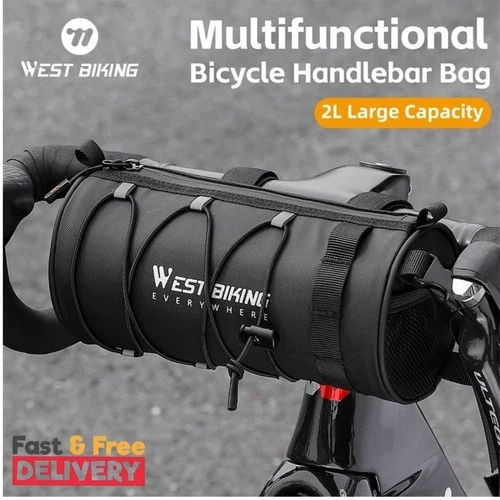 WEST BIKING MTB & Road Bike Handlebar Bag – Waterproof Cycling Front Bag & Shoulder Bag