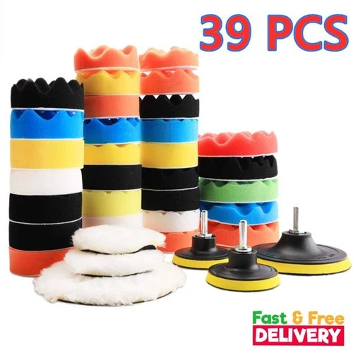 Car Polishing Sponge Pads Kit Foam Pad Buffer Kit Polishing Machine Wax Pads