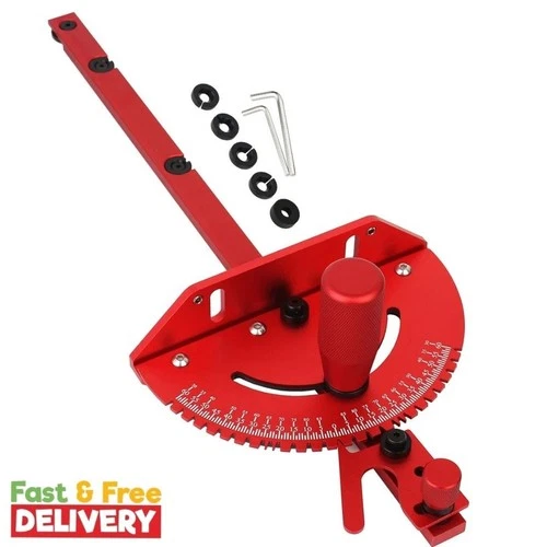 Red Miter Gauge For Table Saw Router Bench Tool With Aluminum Handle Benches Uk