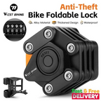 West Biking 4 Digit Code Bicycle Folding Lock Anti Theft Ebike Chain Lock 78Cm
