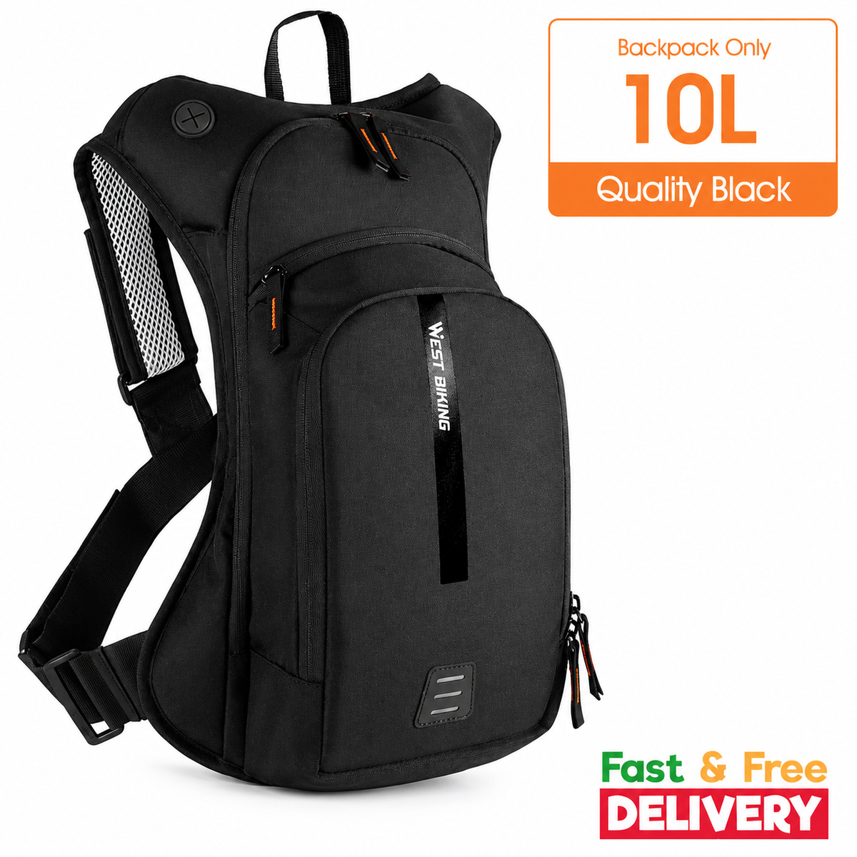 WEST BIKING 10L Waterproof Cycling Hydration Backpack – Lightweight Hiking & Sports Water Pack