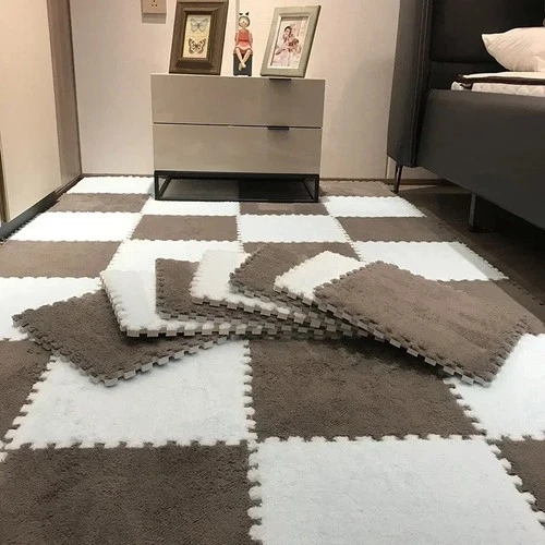 3030Cm Soft Plush Kids Play Mat Interlocking Puzzle Rug Tiles Warm Carpet Fo