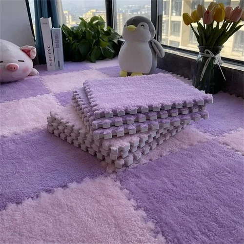 3030Cm Soft Plush Kids Play Mat Interlocking Puzzle Rug Tiles Warm Carpet Fo