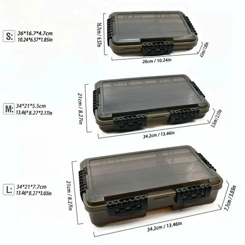 Waterproof Fishing Tackle Box Large Capacity Storage Case Hooks Lures Bait Gear