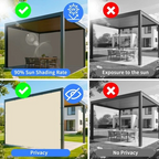 2X33X33X44X5M Sun Shade Sail Waterproof Outdoor Square Rectangle Garden Patio