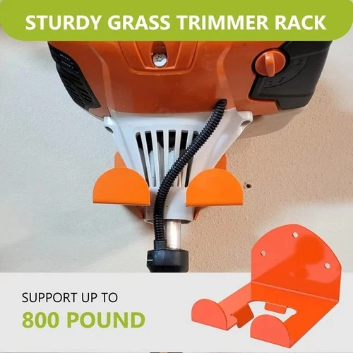 Wall Mounted Garden Tool Holder – Heavy Duty Garage Organizer Hook Rack for Strimmers, Weeders & Yard Tools