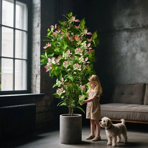 82144Cm Large Artificial Ficus Tree Fake Magnolia Plants Branch Tall Banyan Tree