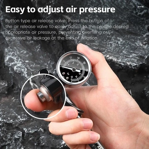 300400Psi High Pressure Bike Front Fork Rear Shock Pump Schrader Valve