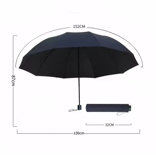 Large Windproof Automatic Folding Umbrella Uv Protection Portable For 2 People