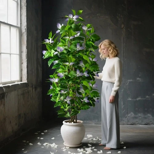 82144Cm Large Artificial Ficus Tree Fake Magnolia Plants Branch Tall Banyan Tree