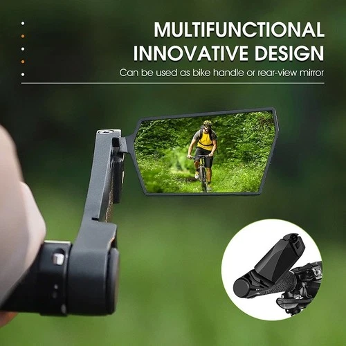 WEST BIKING Foldable Bicycle Rear View Mirrors – 360° Adjustable MTB & Road Bike Handlebar Mirrors (Pair)