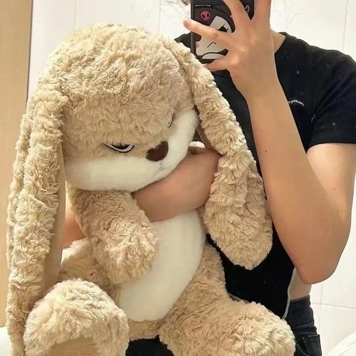 Large Size Angry Rabbit Plush Toy Cute Animal Plushie Doll Kawaii Stuffed Soft T