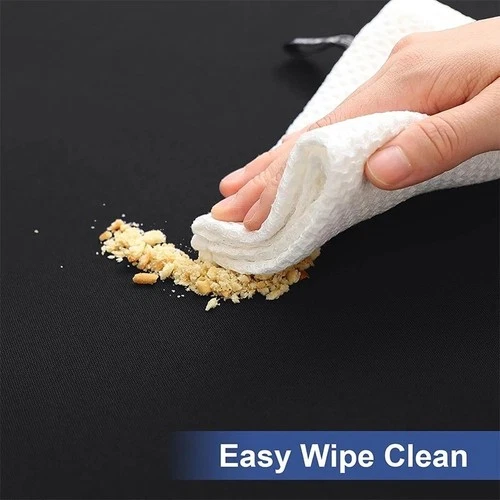 6FT Elastic Fitted Tablecloth – Washable Stretch Polyester Cover for Folding Trestle Tables