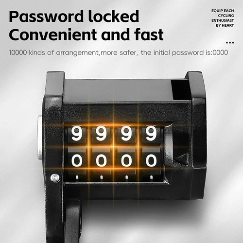 WEST BIKING Foldable Anti-Theft Bicycle Lock – 4-Digit Combination Security Lock for Bikes & E-Bikes (78cm)