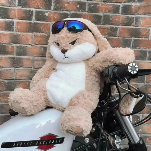 Large Size Angry Rabbit Plush Toy Cute Animal Plushie Doll Kawaii Stuffed Soft T