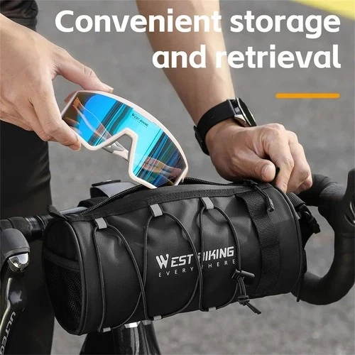 WEST BIKING MTB & Road Bike Handlebar Bag – Waterproof Cycling Front Bag & Shoulder Bag