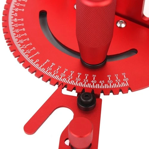 Red Miter Gauge For Table Saw Router Bench Tool With Aluminum Handle Benches Uk