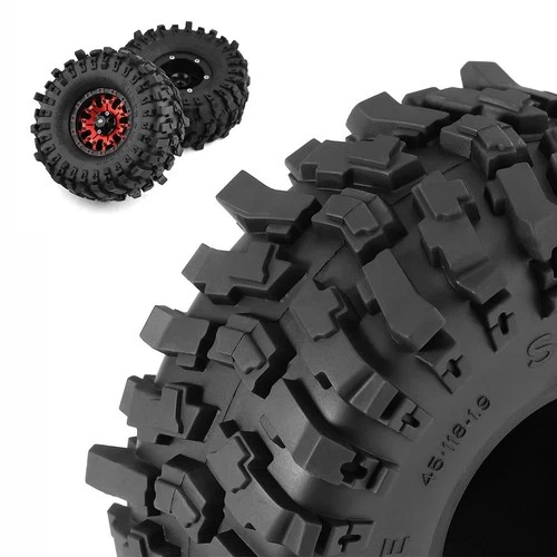1.9" Milky White Soft Rubber RC Crawler Tires 118×45mm – Off-Road Tires for 1/10 RC Trucks & Crawlers