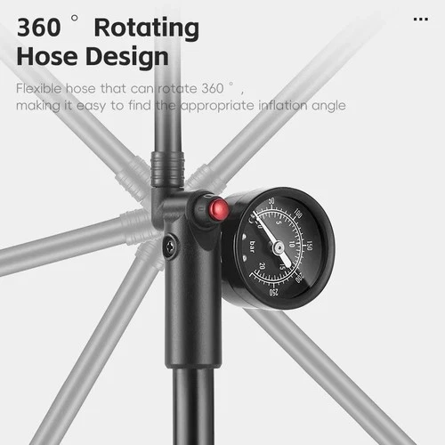 300400Psi High Pressure Bike Front Fork Rear Shock Pump Schrader Valve