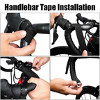 Eva Pu Road Bike Handlebar Tape Bicycle Handle Bar Wrap Tapes Black A Pair
