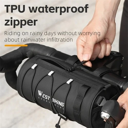 WEST BIKING MTB & Road Bike Handlebar Bag – Waterproof Cycling Front Bag & Shoulder Bag