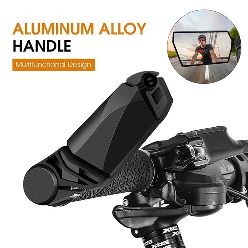 WEST BIKING Foldable Bicycle Rear View Mirrors – 360° Adjustable MTB & Road Bike Handlebar Mirrors (Pair)