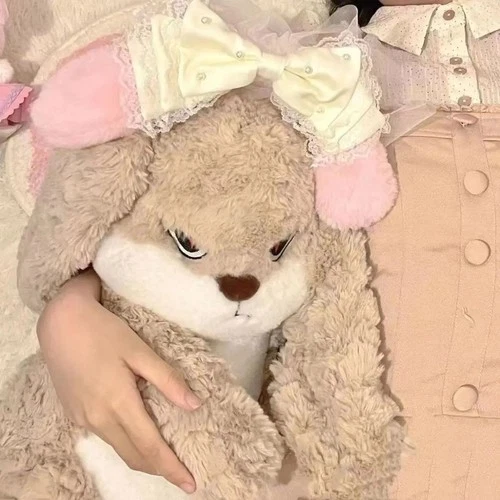 Large Size Angry Rabbit Plush Toy Cute Animal Plushie Doll Kawaii Stuffed Soft T