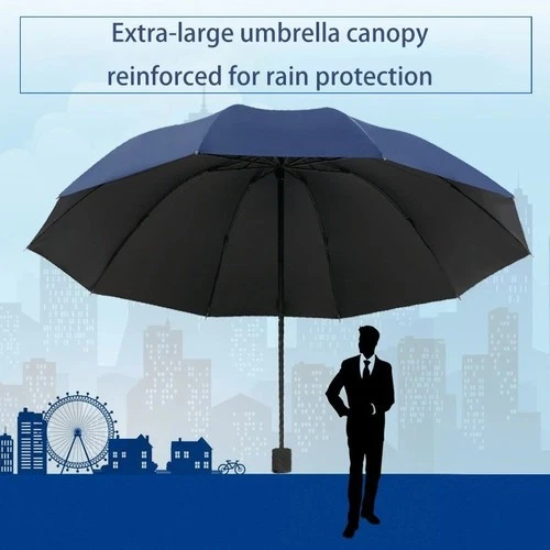 Large Windproof Automatic Folding Umbrella Uv Protection Portable For 2 People