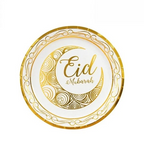 2026 Eid Mubarak 73Pcs Party Tableware Set Gold Plates Cups Banner Ramadan Decor
