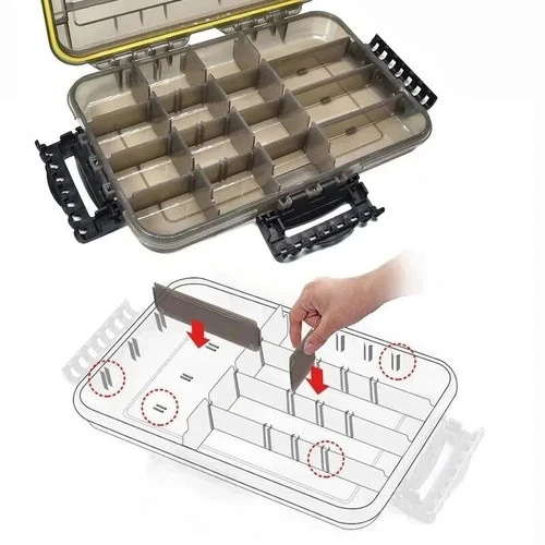 Waterproof Fishing Tackle Box Large Capacity Storage Case Hooks Lures Bait Gear