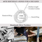 60Th Birthday Gifts For Women 925 Sterling Silver Birthday Necklace 3 4 5 6 7