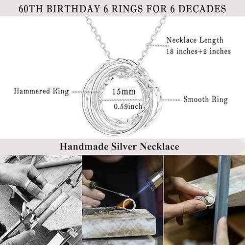 60Th Birthday Gifts For Women 925 Sterling Silver Birthday Necklace 3 4 5 6 7