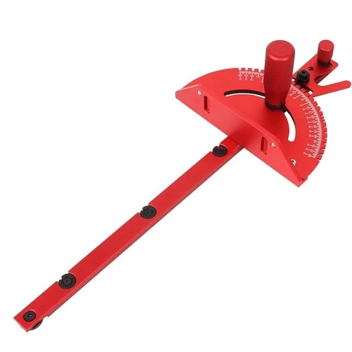 Red Miter Gauge For Table Saw Router Bench Tool With Aluminum Handle Benches Uk