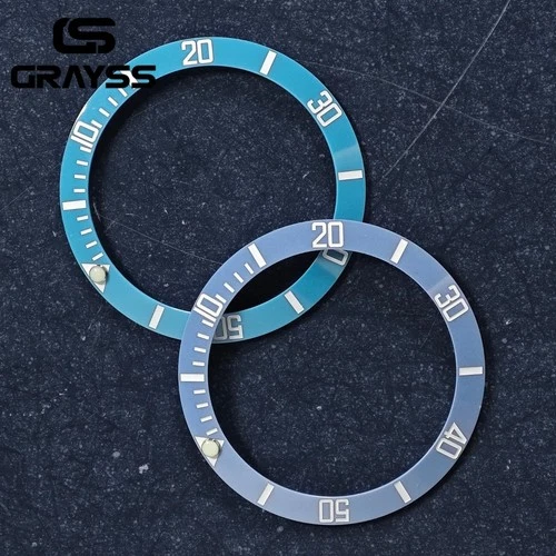 38mm Ceramic Watch Bezel Insert – Alloy Replacement Bezel Ring for 40mm NH35/NH34 GMT Dive Watches