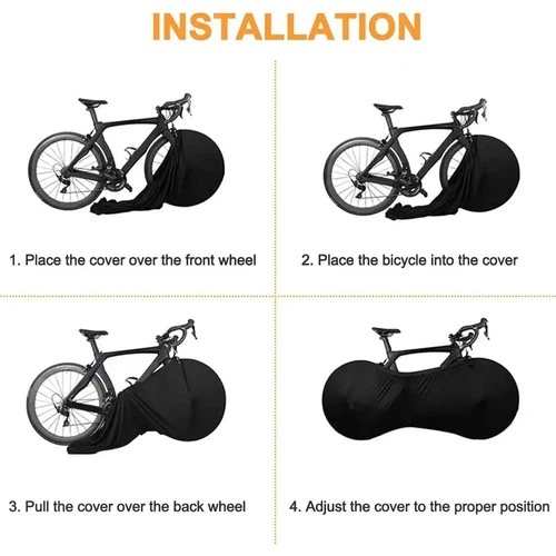 27529In Mtb Road Bike Protector Wheels Cover Dustproof Bicycle Storage Black