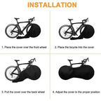 27529In Mtb Road Bike Protector Wheels Cover Dustproof Bicycle Storage Black
