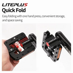 Liteplus Bike Foldable Pedals Bicycle Folding Alloy Pedals Antislip Reflective