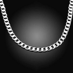 925 Sterling Silver 8Mm Wide 1624 Inches Cuban Curb Link Chain Men Necklace