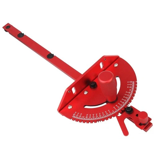 Red Miter Gauge For Table Saw Router Bench Tool With Aluminum Handle Benches Uk