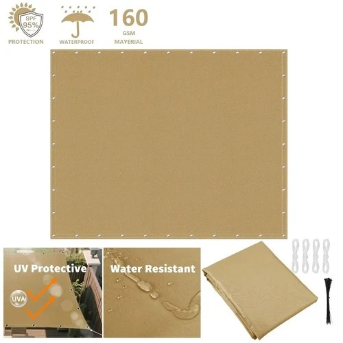 2X33X33X44X5M Sun Shade Sail Waterproof Outdoor Square Rectangle Garden Patio